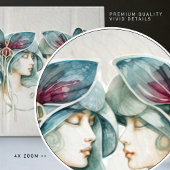 アールデコパープルライズウォールデコールアールヌーボー タイル