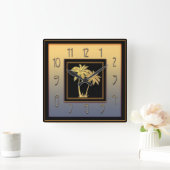 アールデコパームスクエア スクエア壁時計 (ホーム)