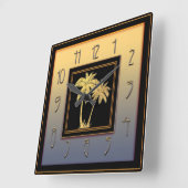 アールデコパームスクエア スクエア壁時計 (傾斜)