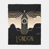 アールデコビッグベン フリースブランケット (正面)