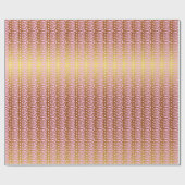 アールデコピンクと金ゴールド装飾ストライプ品 ラッピングペーパー (フラット)