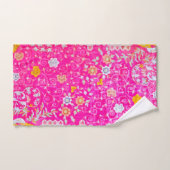 アールデコピンクフローラバスタオルセット バスタオルセット (ハンドタオル)