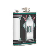 アールデコピンクプッシーパーソナライズされたヤナギ フラスク (右)