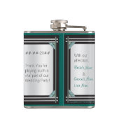 アールデコピンクプッシーパーソナライズされたヤナギ フラスク (裏面)