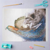 アールデコピーコックとミューズデクページ紙 薄葉紙 (クラフト)