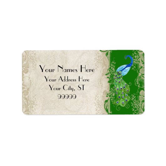 アールデコピーコックエメラルドグリーンマッチング出荷 ラベル (正面)