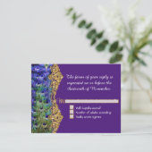 アールデコピーコックグラムオールドハリウッドパープル結婚ズ 出欠カード (スタンド正面)