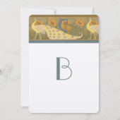 アールデコピーコックパレードバード結婚式招待状 招待状 (裏面)