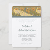 アールデコピーコックパレードバード結婚式招待状 招待状 (正面)