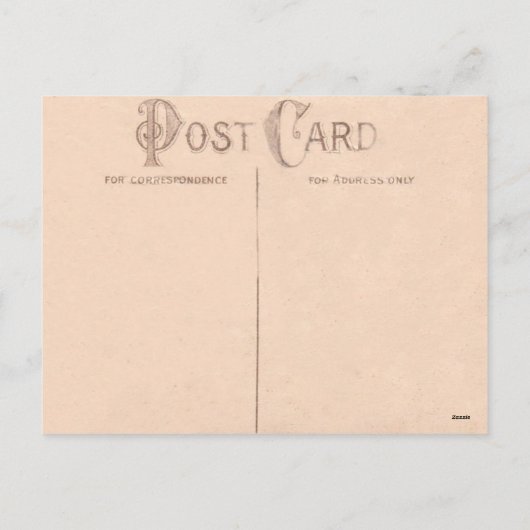 アールデコファッションクリスマスツリーレトロ シーズンポストカード (裏面)