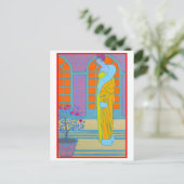 アールデコファッションスケッチバイジョージバービアポストカー ポストカード (スタンド正面)