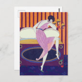 アールデコファッションスケッチバイジョージバービア ポストカード (正面/裏面)