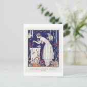 アールデコファッションプレートのサマードレスbyバービア ポストカード (スタンド正面)