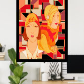 アールデコファッションポスター ポスター (ホームオフィス)