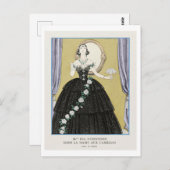 アールデコファッション夕べガウンバイバービエ ポストカード (正面/裏面)