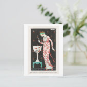 アールデコファッション夕べガウンバイバービエ ポストカード (スタンド正面)