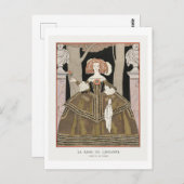 アールデコファッション夕べガウンバイバービエ ポストカード (正面/裏面)