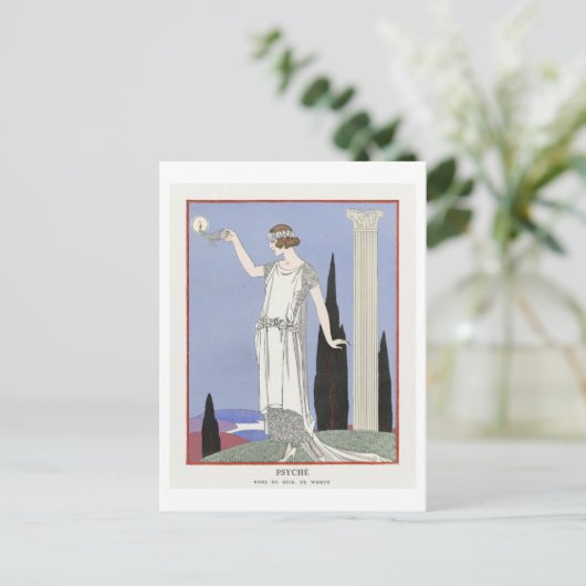 アールデコファッション夕べガウンバイバービエ ポストカード (スタンド正面)