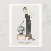 アールデコファッション夕べガウンバイバービエ ポストカード (正面)