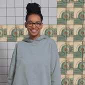 アールデコファンとサークルティール（緑がかった色）タンラスティ タイル