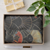 アールデコファンのオレンジと黒のハロウィーン 薄葉紙 (ギフト)