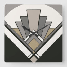 アールデコファンのタイルの時計