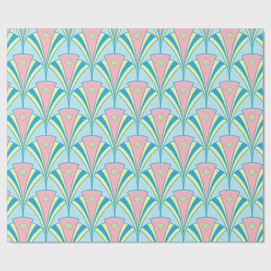 アールデコファンのマイアミギフト ラッピングペーパー (フラット)