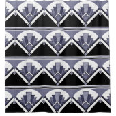 アールデコファンタイルシャワーカーテン薄紫 シャワーカーテン (正面)