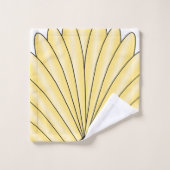 アールデコファンデザインイエローバスタオルセット バスタオルセット (ウォッシュタオル)