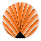 アールデコファンデザインオレンジセラミックノブ セラミックノブ (正面)