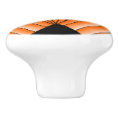 アールデコファンデザインオレンジセラミックノブ セラミックノブ (側面)