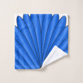 アールデコファンデザイン深い青 バスタオルセット (ウォッシュタオル)