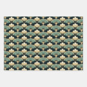 アールデコファンパターンマットラッピング紙シート ラッピングペーパーシート (正面3)