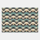 アールデコファンパターンマットラッピング紙シート ラッピングペーパーシート (正面2)