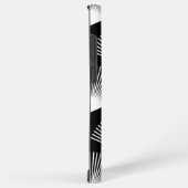 アールデコファンパターン白黒 SAMSUNG GALAXYケース (右側面)