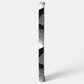 アールデコファンパターン白黒 SAMSUNG GALAXYケース (左側面)