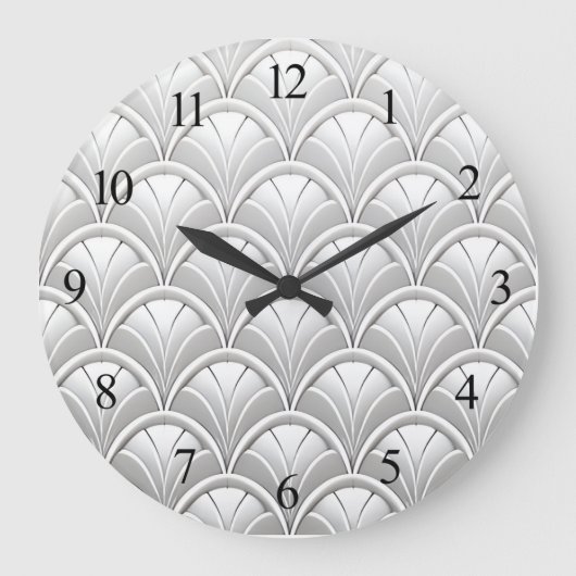 アールデコファンパターン ラージ壁時計 (正面)
