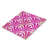 アールデコファンパターン-明るい赤紫色のピンク タイル (側面)