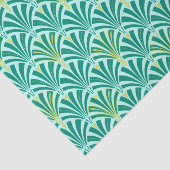 アールデコファンパターン-水のターコイズ 薄葉紙 (詳細)