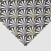 アールデコファンパターン-白および黒 薄葉紙 (詳細)