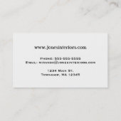 アールデコファンパターン-白の黒 名刺 (裏面)