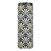 アールデコファンパターン、白黒 タンブラー (裏面)