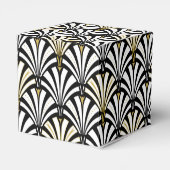 アールデコファンパターン – 白黒 フェイバーボックス (裏面サイド)