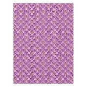 アールデコファンパターン – 紫と蘭 テーブルクロス (正面)