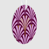 アールデコファンパターン – 蘭と紫 オーナメント (正面)