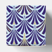 アールデコファンパターン – cobaltとsky blue フェイバーボックス (上部)