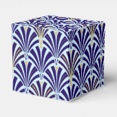 アールデコファンパターン – cobaltとsky blue フェイバーボックス (裏面サイド)