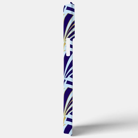 アールデコファンパターン – cobaltとsky blue Case-Mate iPhoneケース (裏面 / 右)