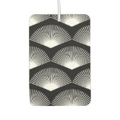 アールデコファンホワイトパターンブラック カーエアーフレッシュナー (正面)