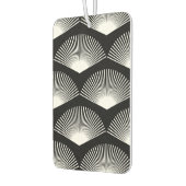 アールデコファンホワイトパターンブラック カーエアーフレッシュナー (左)